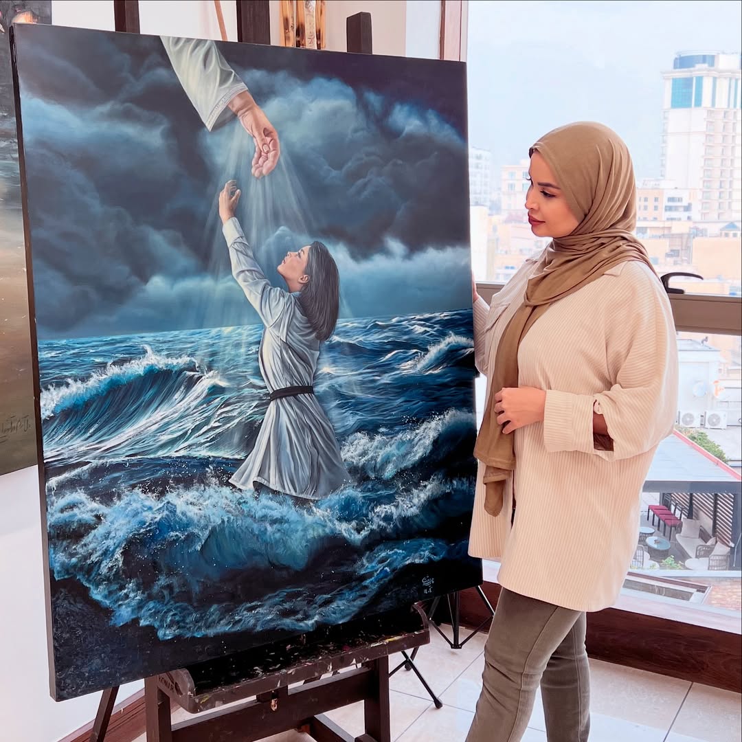 اثر “پناه” در ابعاد ۱۰۰*۱۲۰ با تکنیک رنگ و روغن